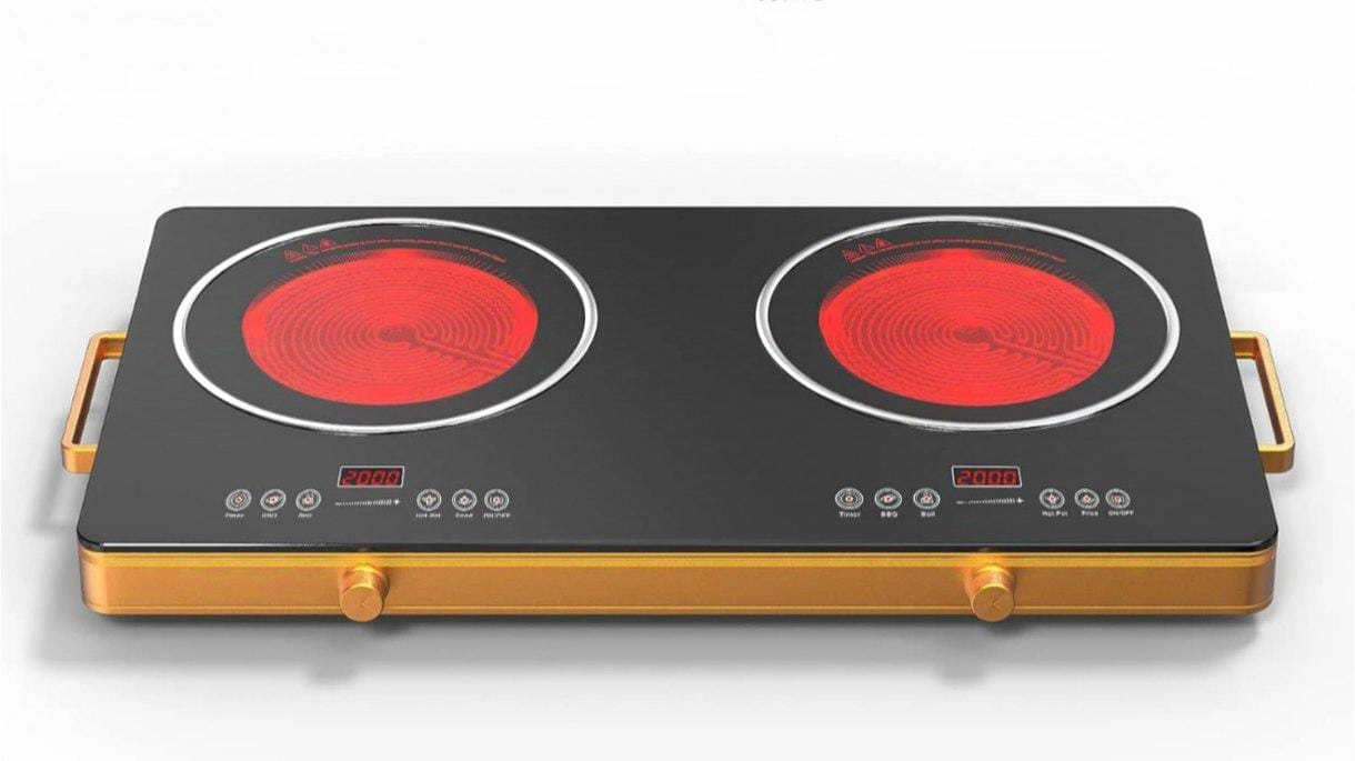 Neonics Double Infrared Cooktop - two independent infrared burners