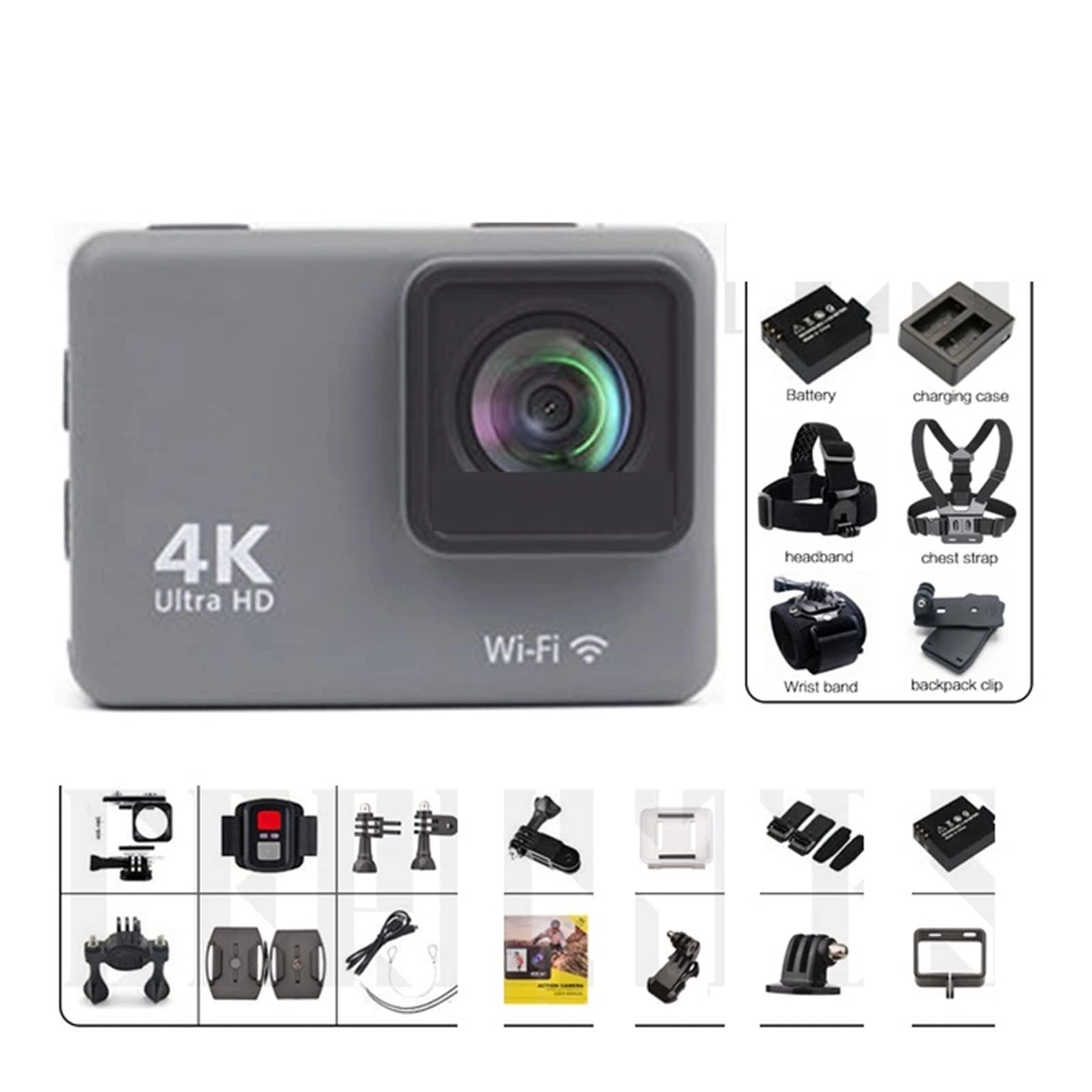 YDEDKY Action Vlog Camera - 128GB 4K 60FPS