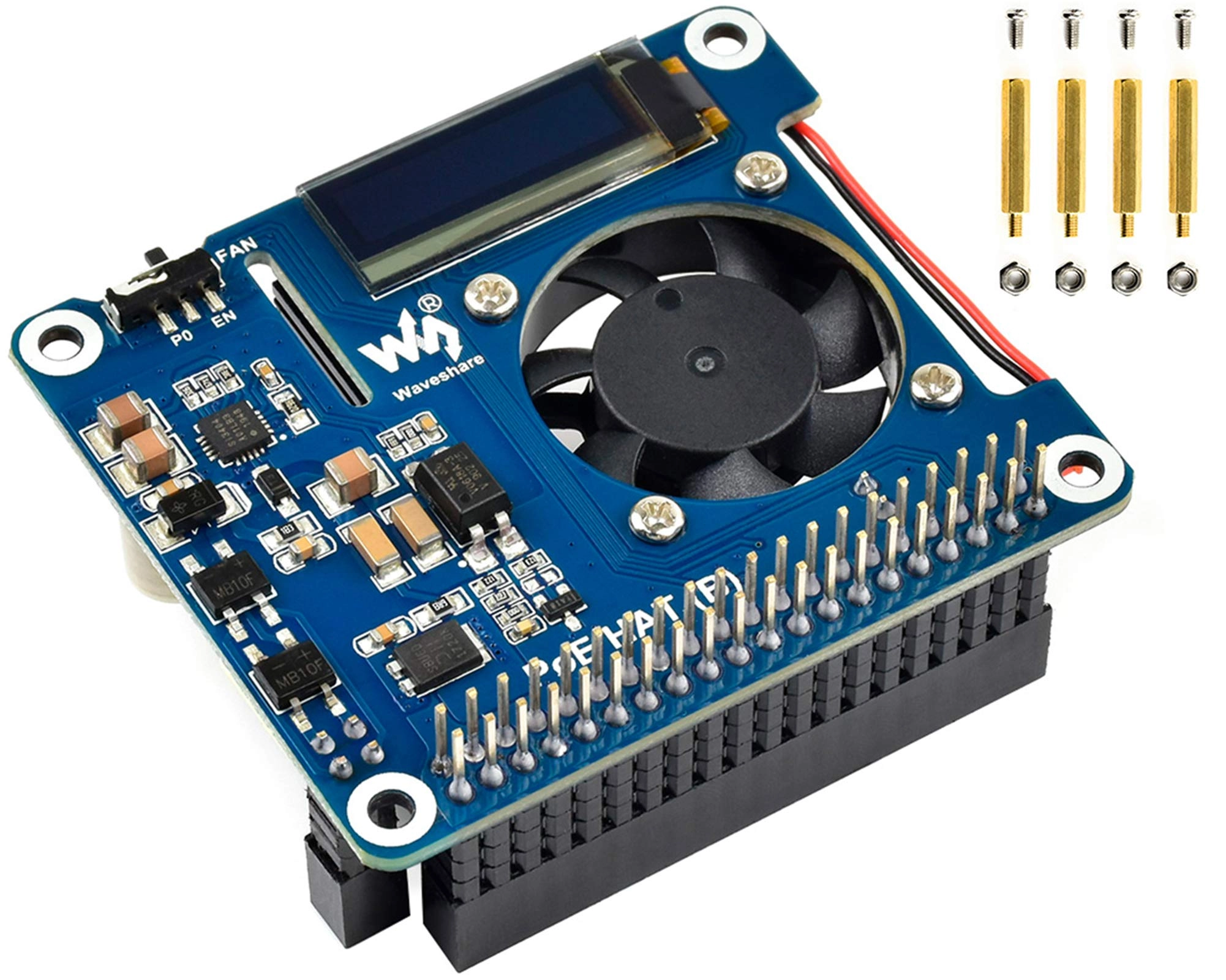 Waveshare POE HAT (B) - 5V 2.5A 37V ~ 57V 802.3af