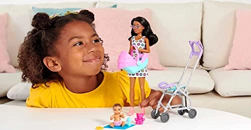Skipper Doll And Playset - Stroller Baby Doll Ages 3+