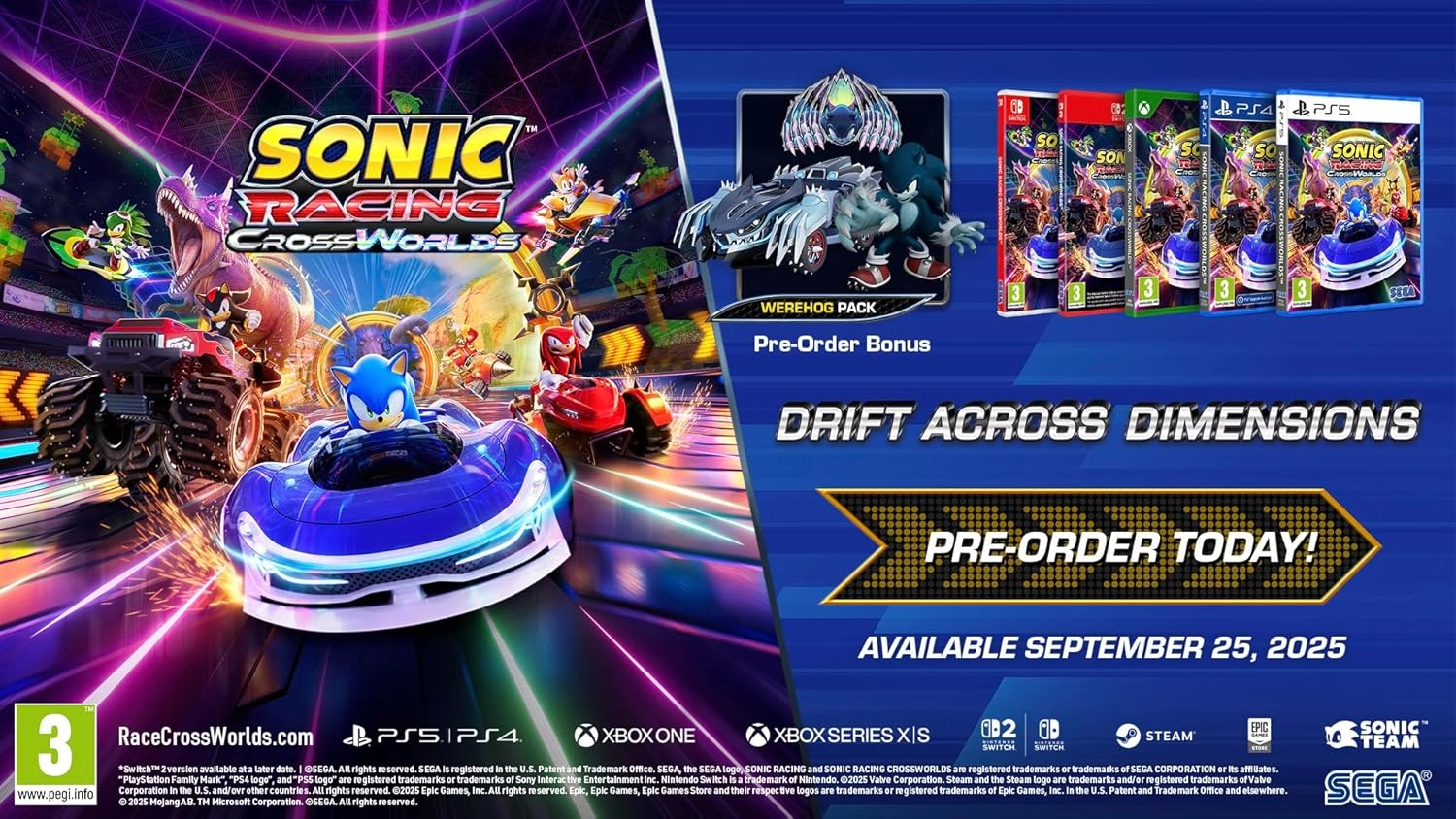 Sonic Racing: CrossWorlds - PlayStation 5
