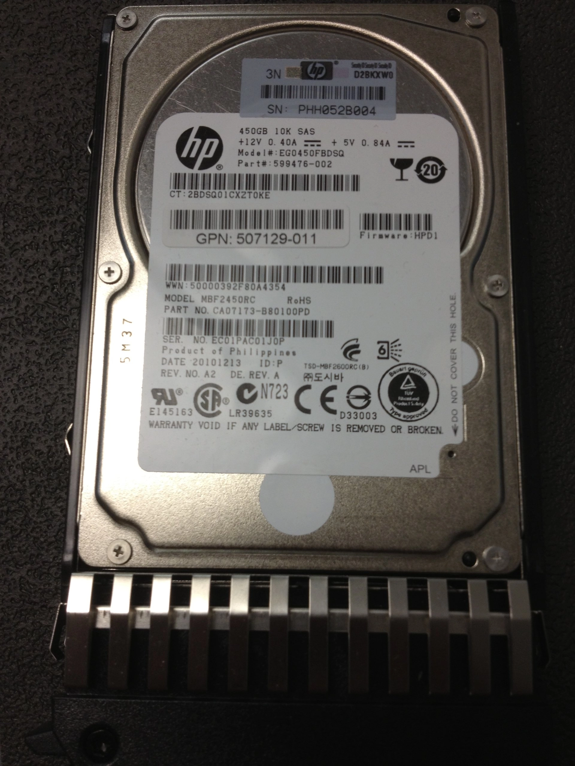 HP 2.5" 10000rpm SATA (581311-001) - 600 GB