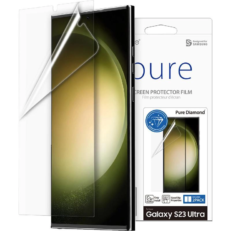 araree Pure Diamond Screen Protector - Diamond PET for Samsung Galaxy S23 Ultra