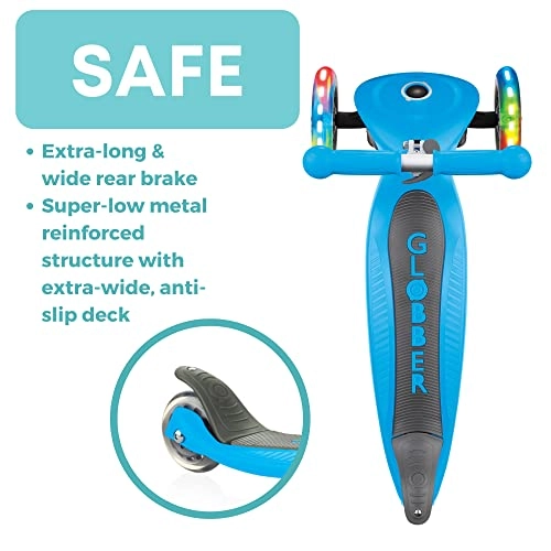 Primo 3-Wheel Kick Scooter – 121mm LED Foldable