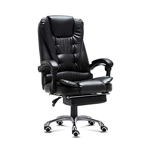 Desk Chair - PU Leather Brown High Back