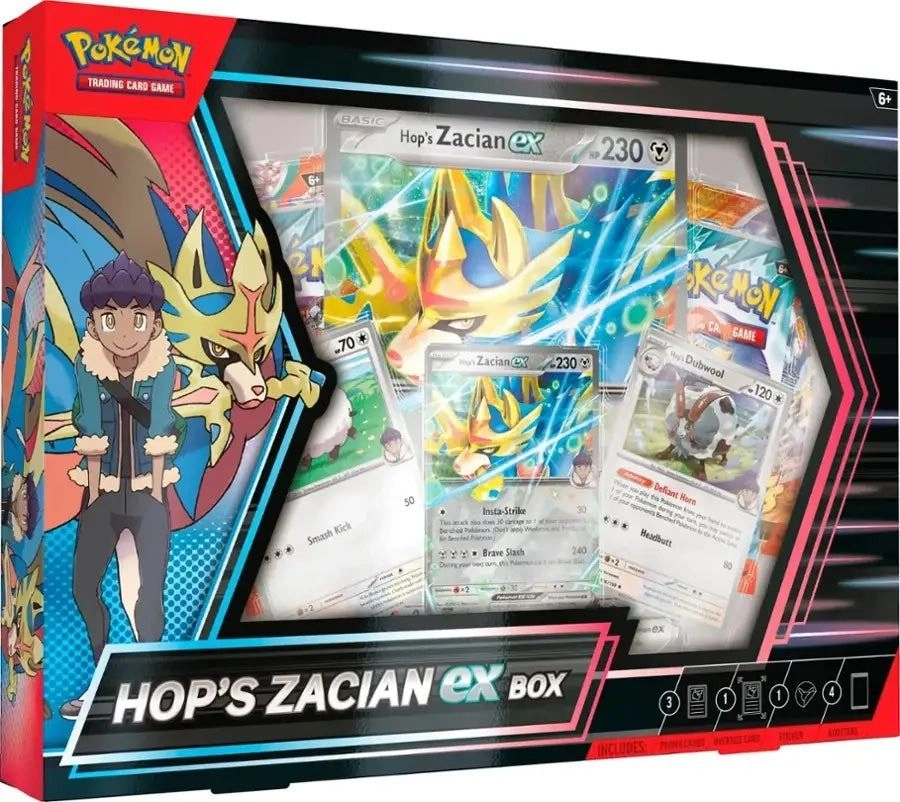 Hop's Zacian EX Box - 4 Booster Packs