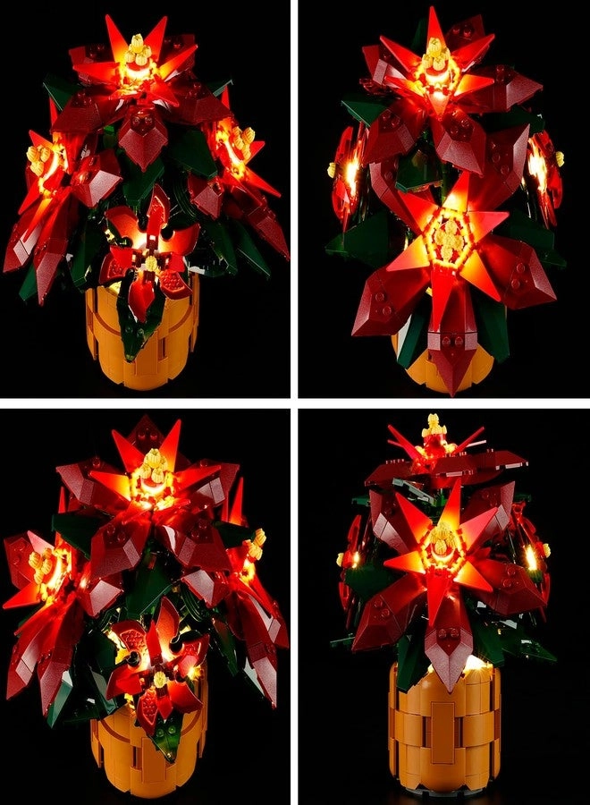 Light Kit for Lego Poinsettia - Innovative Led Lighting Compatible with Lego Icons 10370