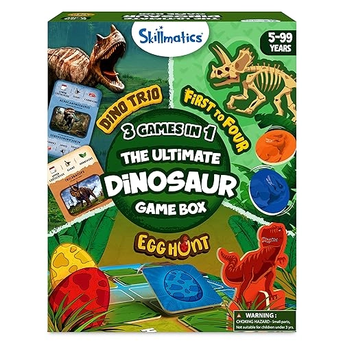 Dino Trio - Card Game + First to Four - Card Game + Egg Hunt - Board Game