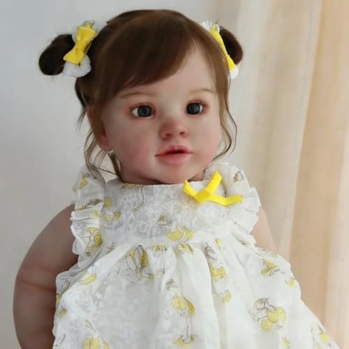 Pippa Reborn Baby Doll - 26 inch Cotton Vinyl Hand-rooted Curly Hair Ages 3+