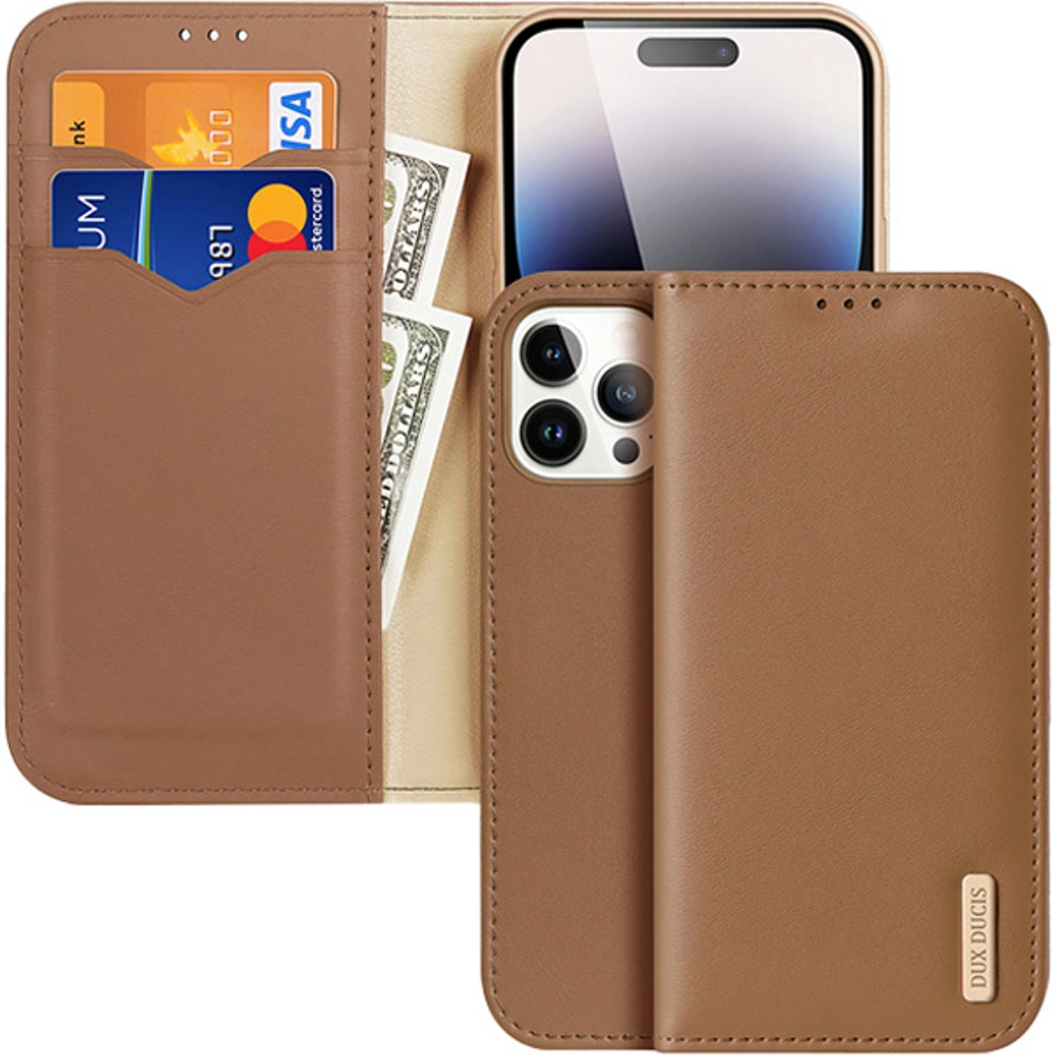 Dux Ducis Hivo Series - Leather, PU & TPU Wallet Case for iPhone 14 Pro Max
