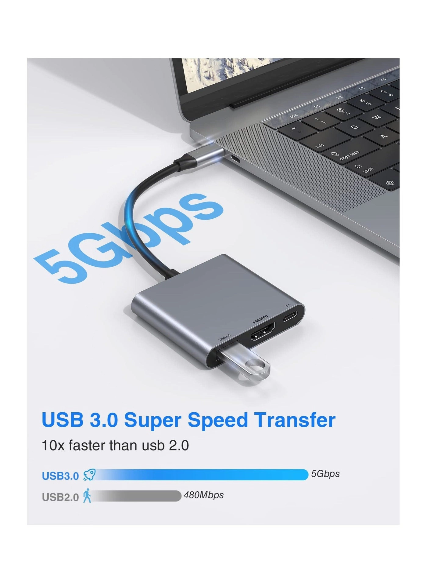 USB C to HDMI Adapter - USB 3.1 4K UHD 3840×2160@30Hz