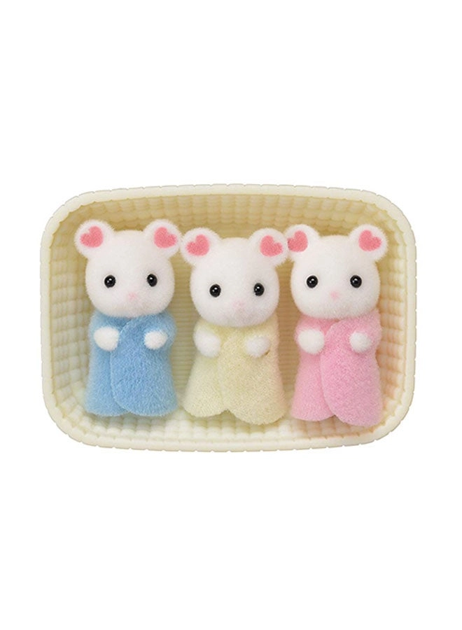 Calico Critters Marshmallow Mouse Triplets - 3 pcs