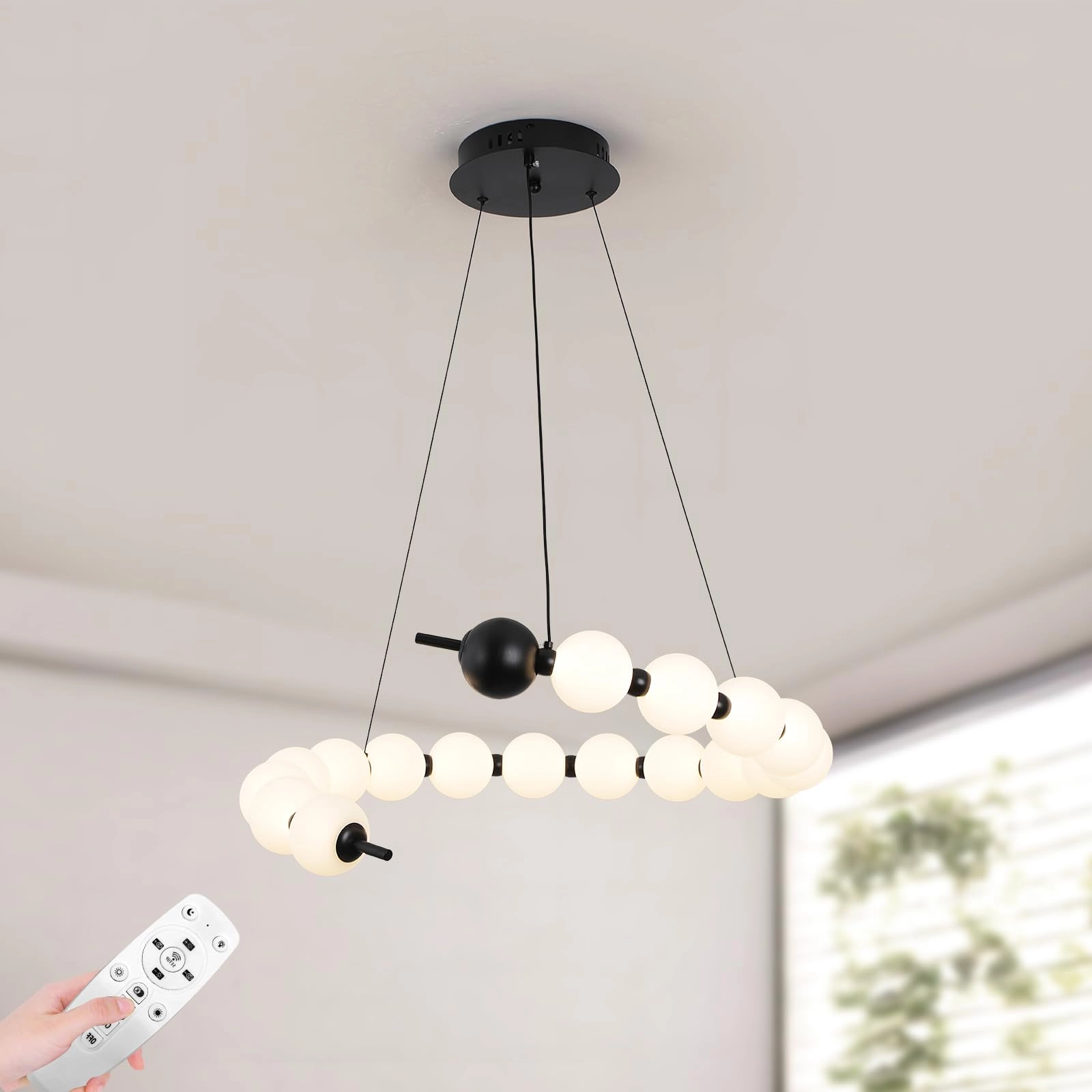 YATAI LIGHTING Curved Linear Chandelier - 100cm adjustable