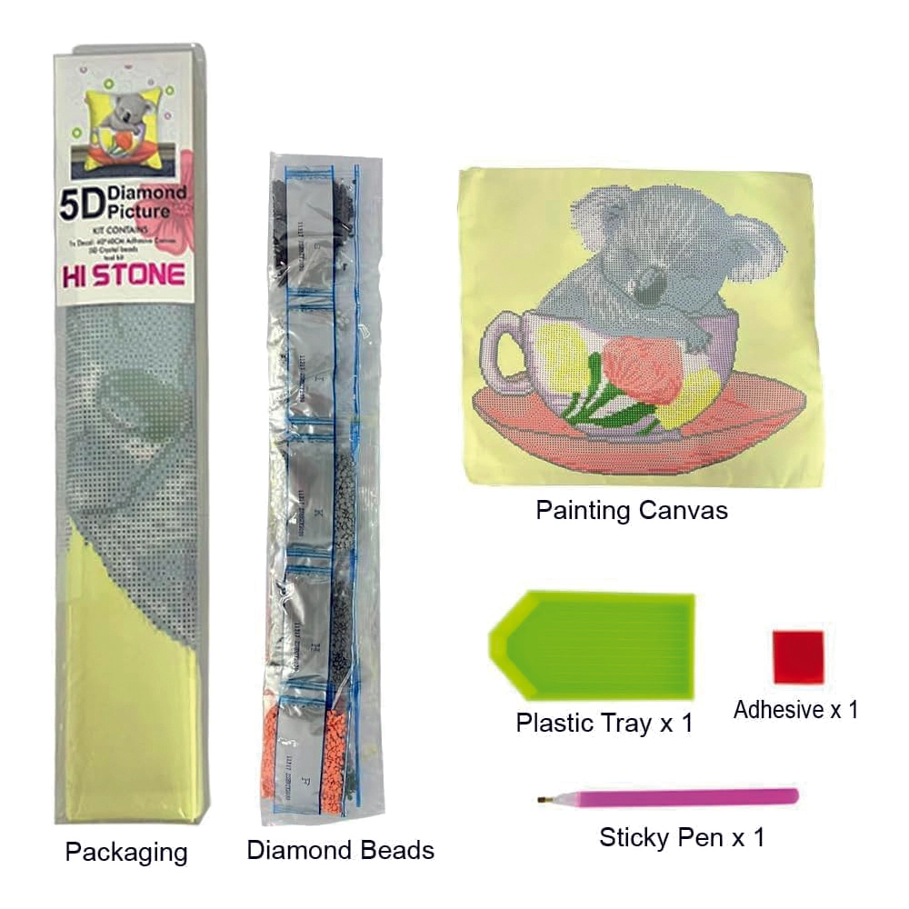 DIY 5D Diamond Embroidery Rhinestone Art And Craft Kit - Cute Bear