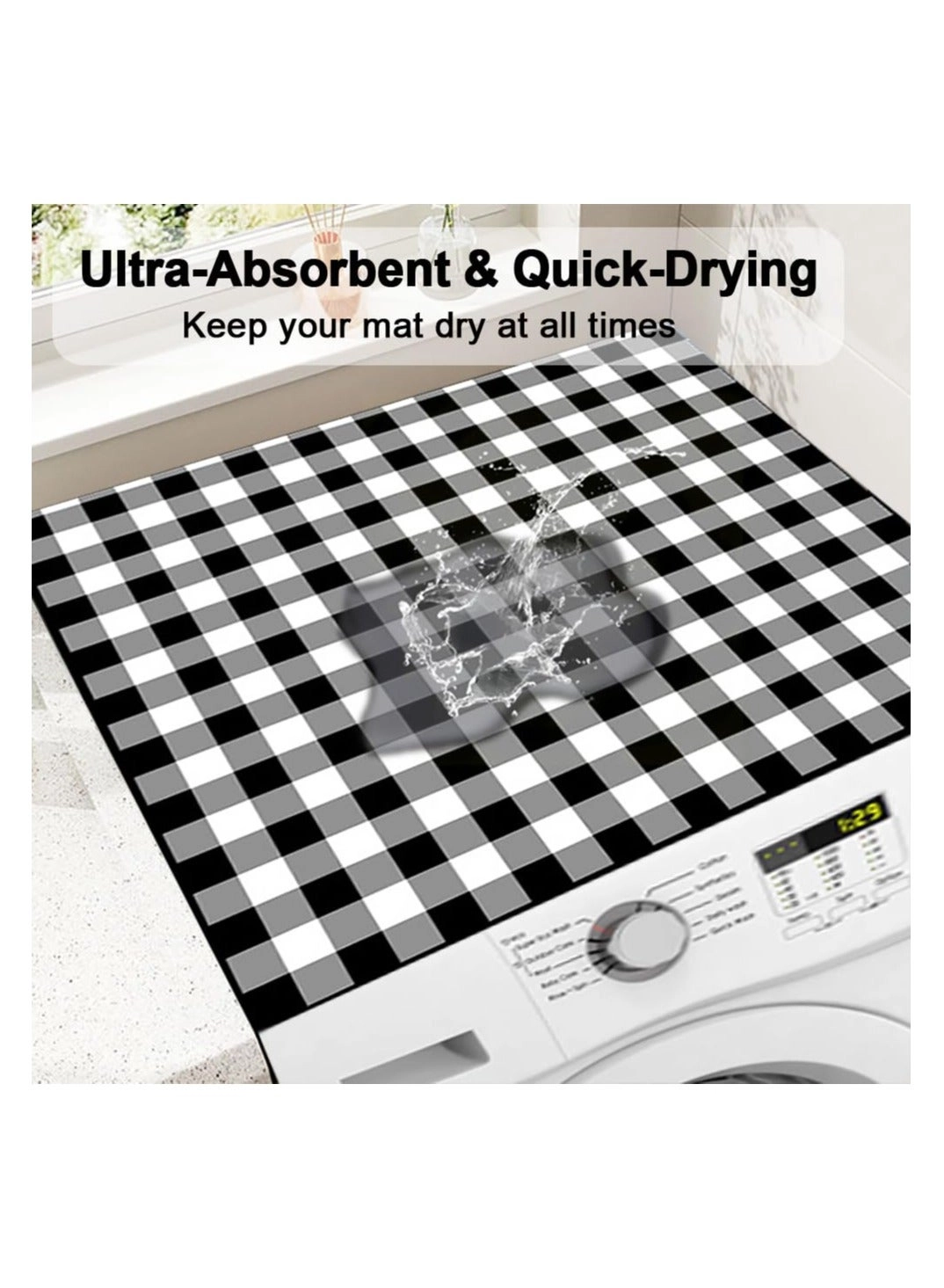 Washer and Dryer Top Protector Mat - 2PCS 25.6\" x 23.6\" Non-Slip Bundle