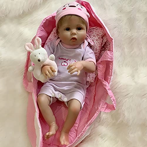 Reborn Baby Doll - 22 Inch Vinyl Brown Eyes