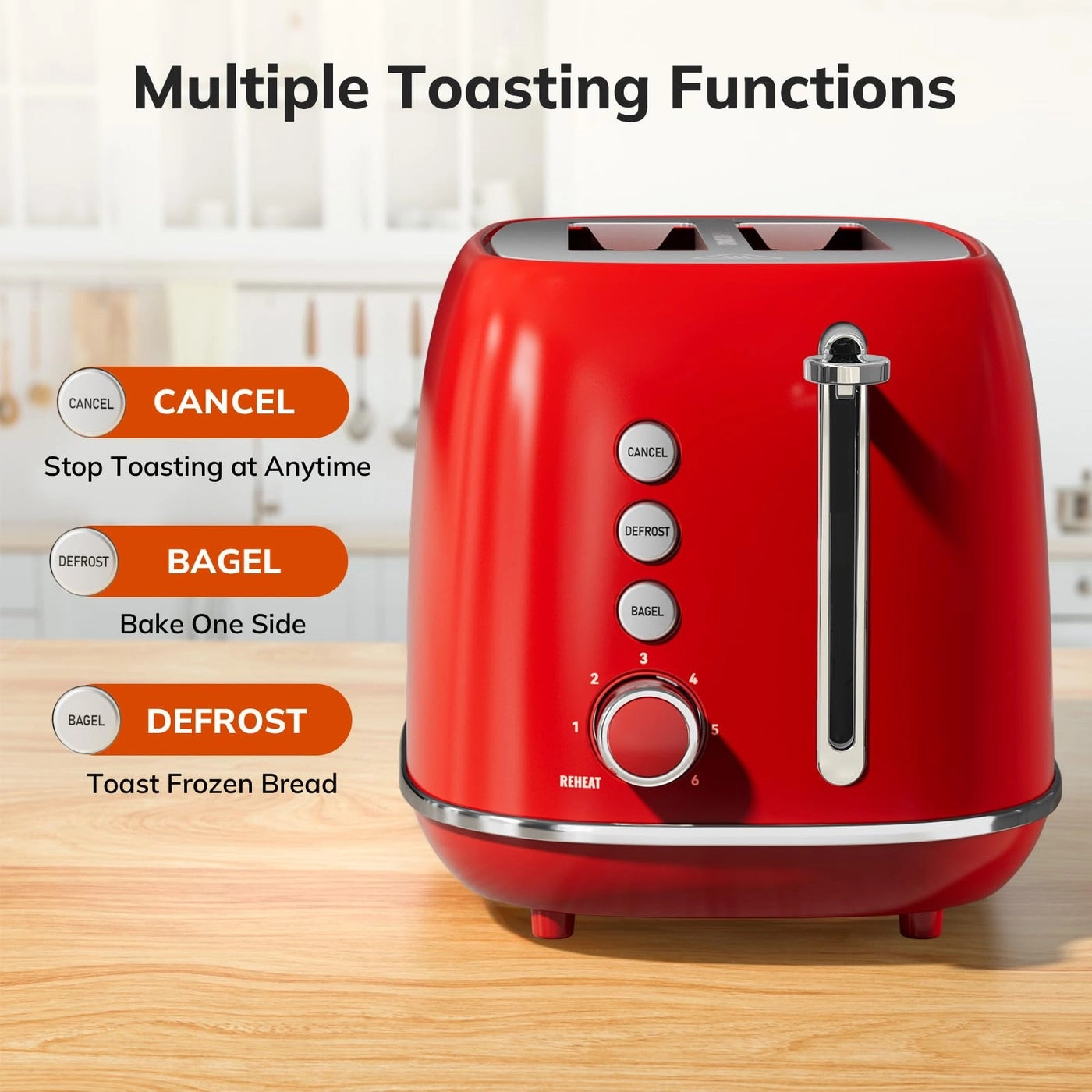 Smart Touch Screen Toaster - 2 Slice