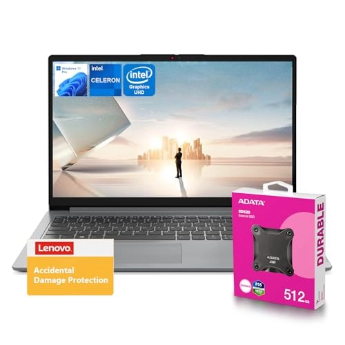 Business Laptop - 15.6'' Celeron N4500 20GB DDR4 1.1TB SSD + 512GB External Bundle