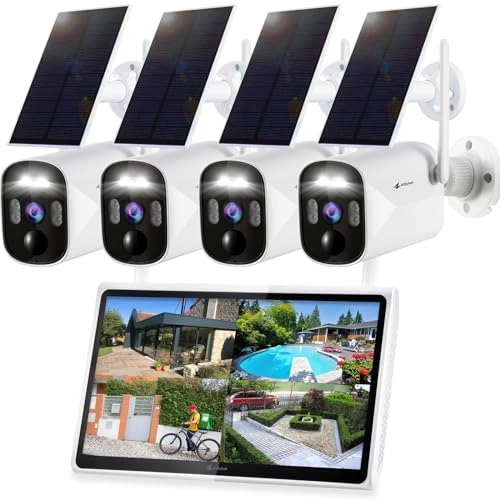 PTZ Security Camera - 2K 4pcs + 10CH NVR - 10'' HD Monitor
