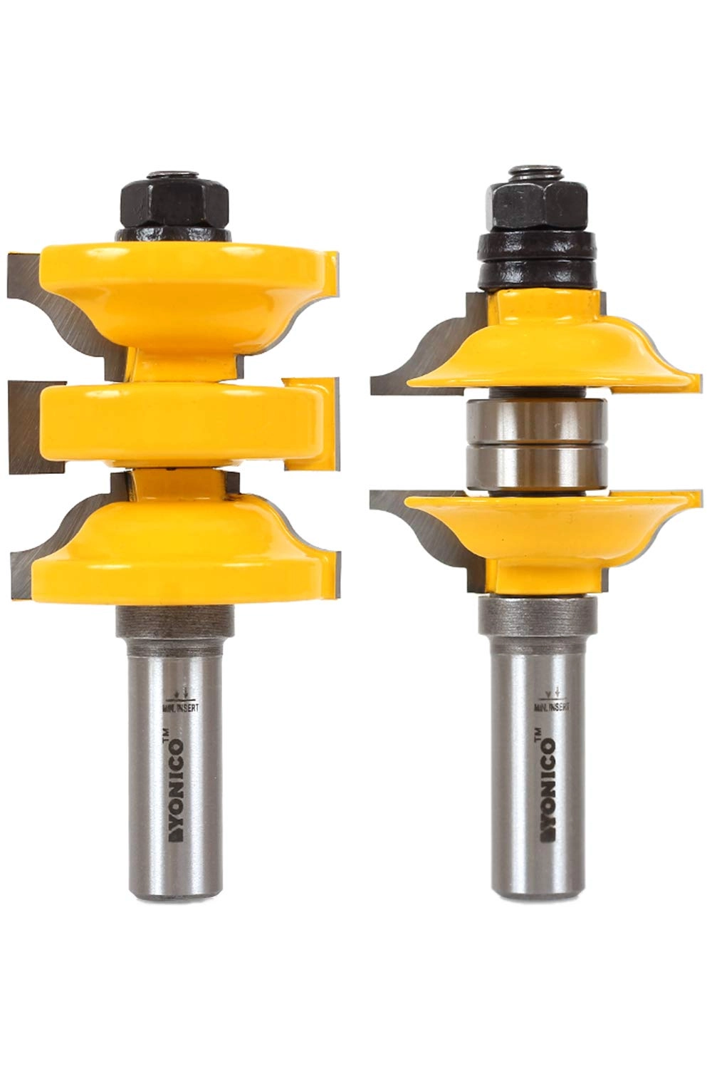 Yonico Router Bits Set - Rail and Stile 2 Bit 1/2-Inch Shank