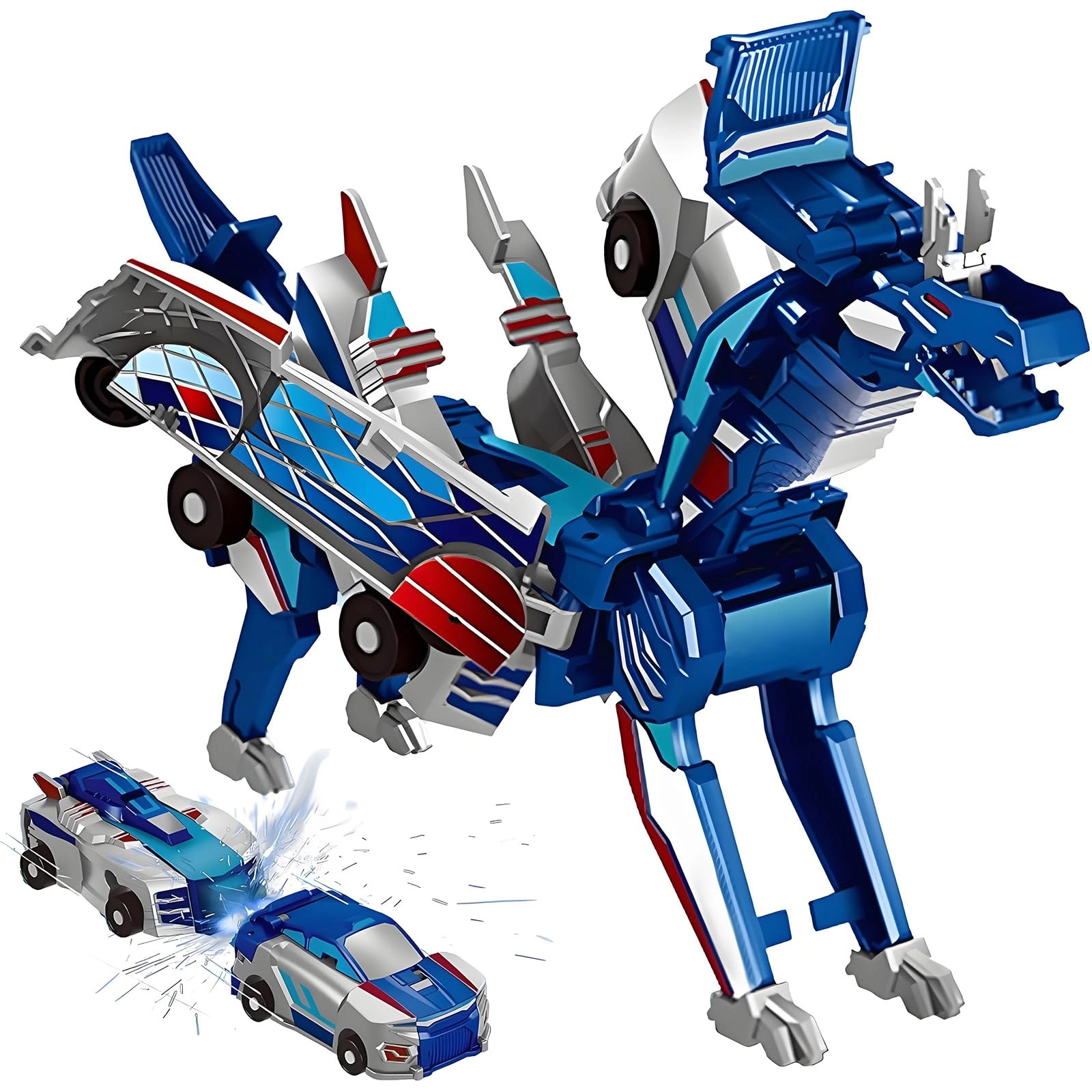 liluwushe Collision Transformation Dinosaur Car