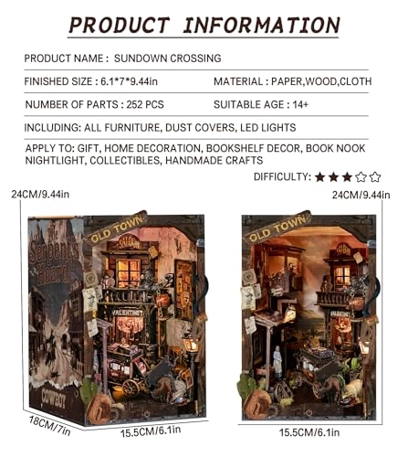 Book Nook Kit - Animal, Beach, Christmas, Fantasy, Floral, Forest, Halloween, Movie, Music, Princess 1:24