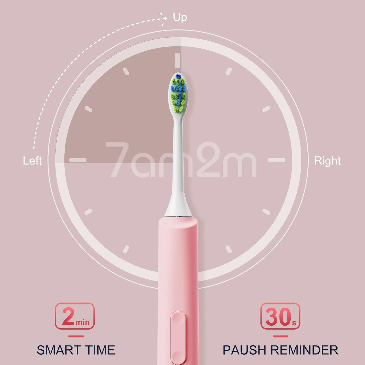 Sonic Electric Toothbrush - 40000VPM 5 Modes 4 Brush Heads