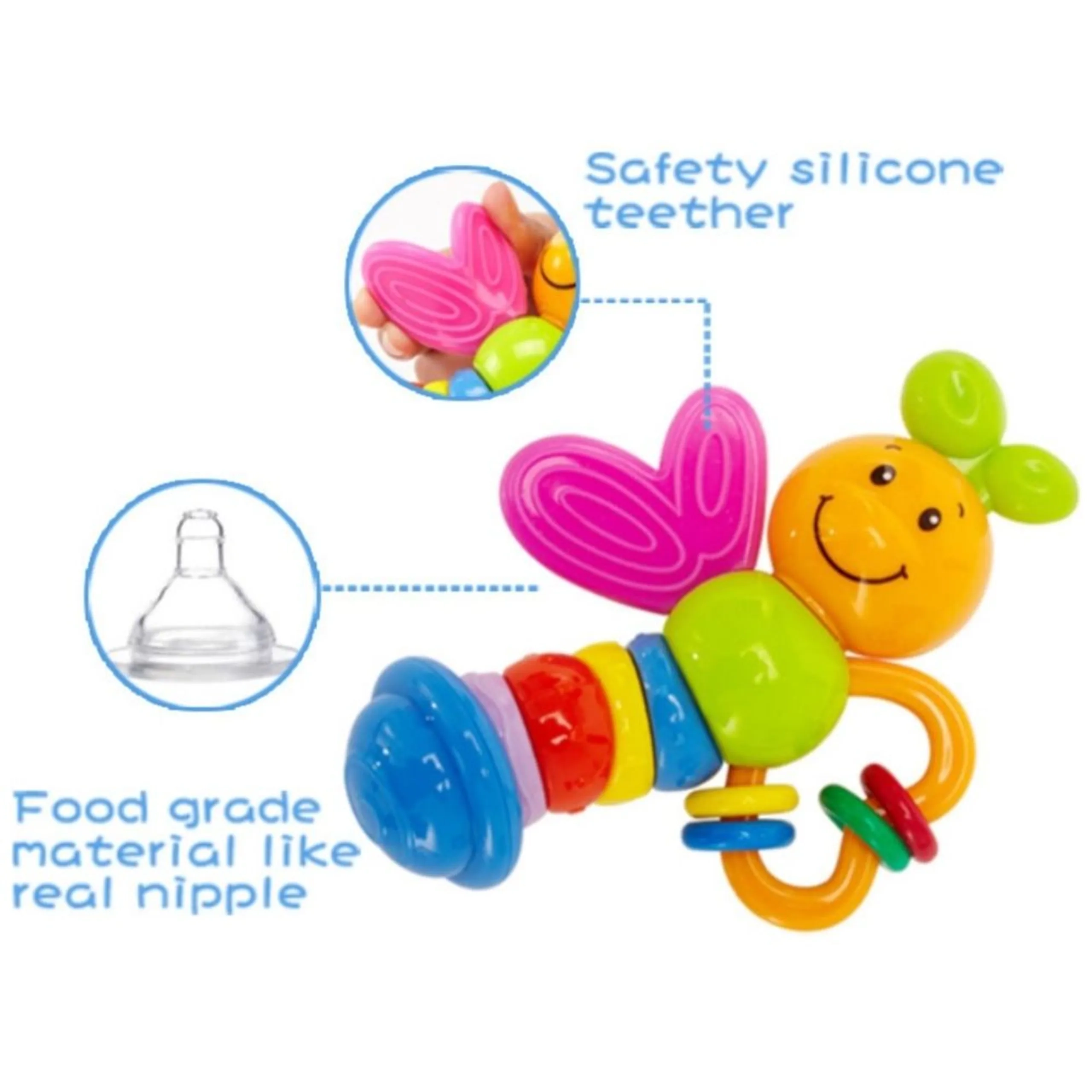 Baby Rattle Teething Toy - Suitable for 0 month and above