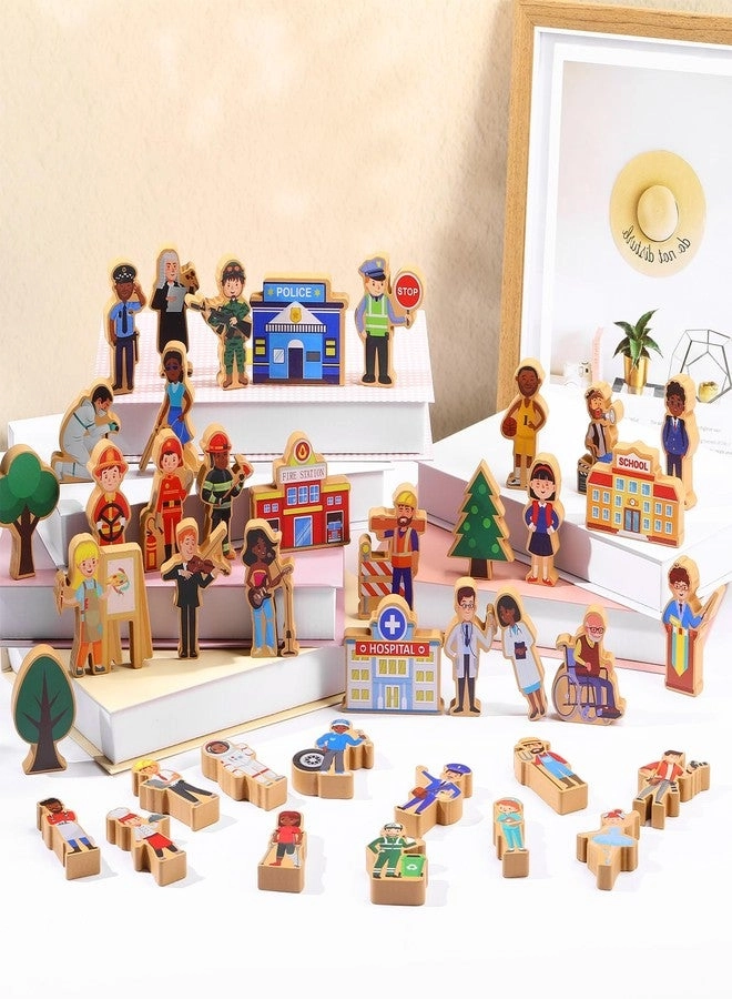 Wooden Community Helpers - 40 pieces
