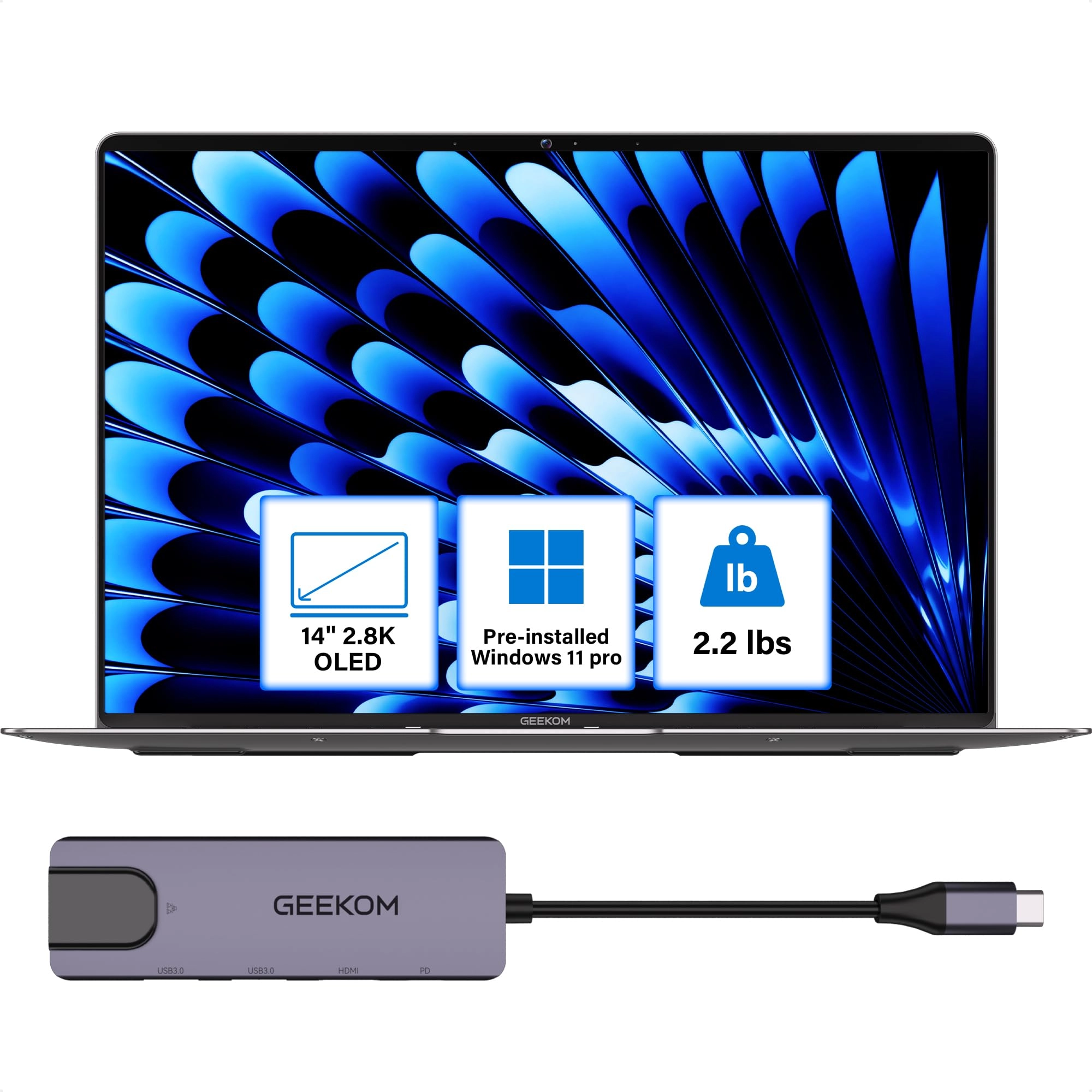 GEEKOM GeekBook X14 Pro - 14'' Core Ultra 9 185H 32GB DDR5 2TB SSD