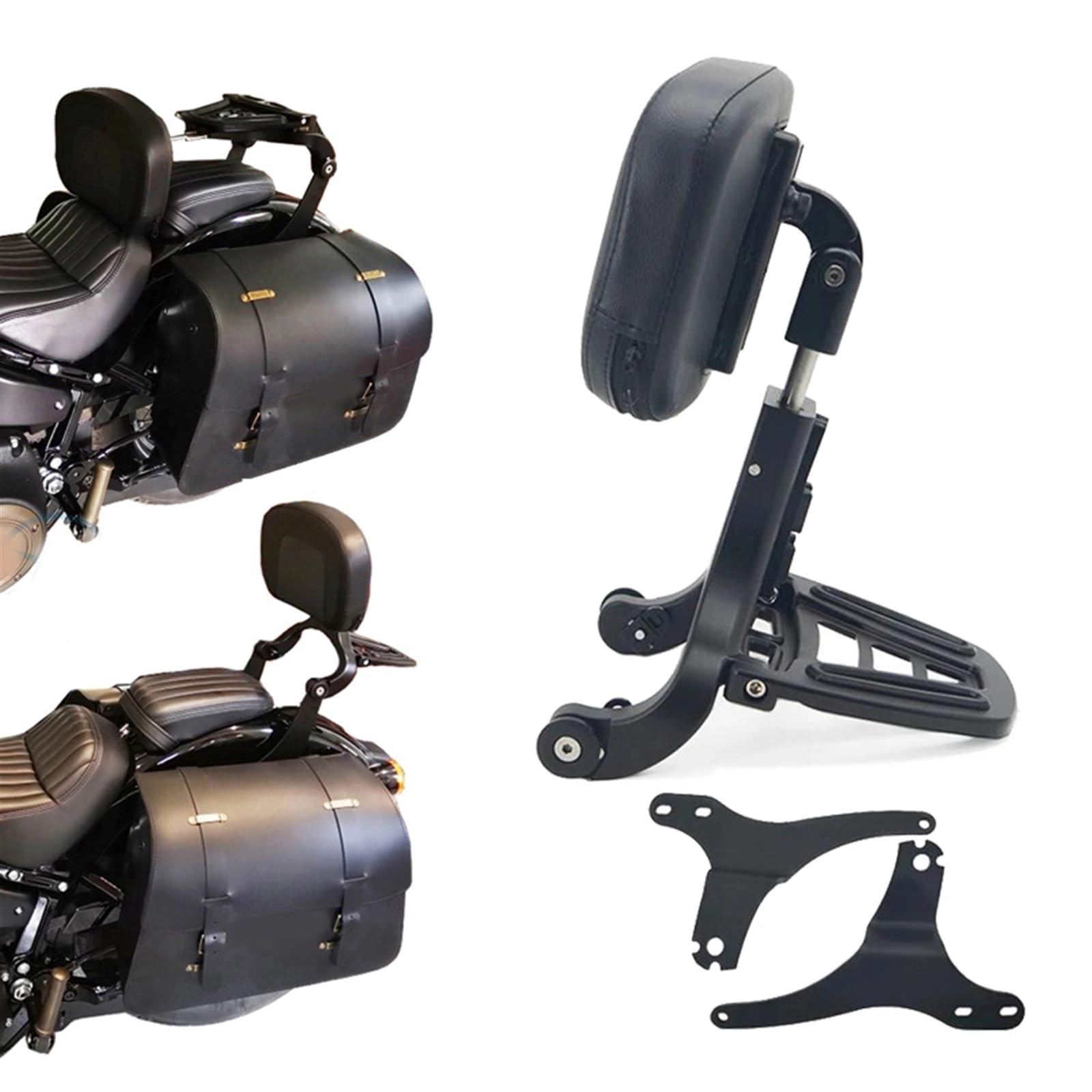 DCXXAN Driver and Passenger Backrest (Sissy Bar) - Harley Touring 1998 1999 2000 2001 2002 2003 2004 2005 2006 2007 2008