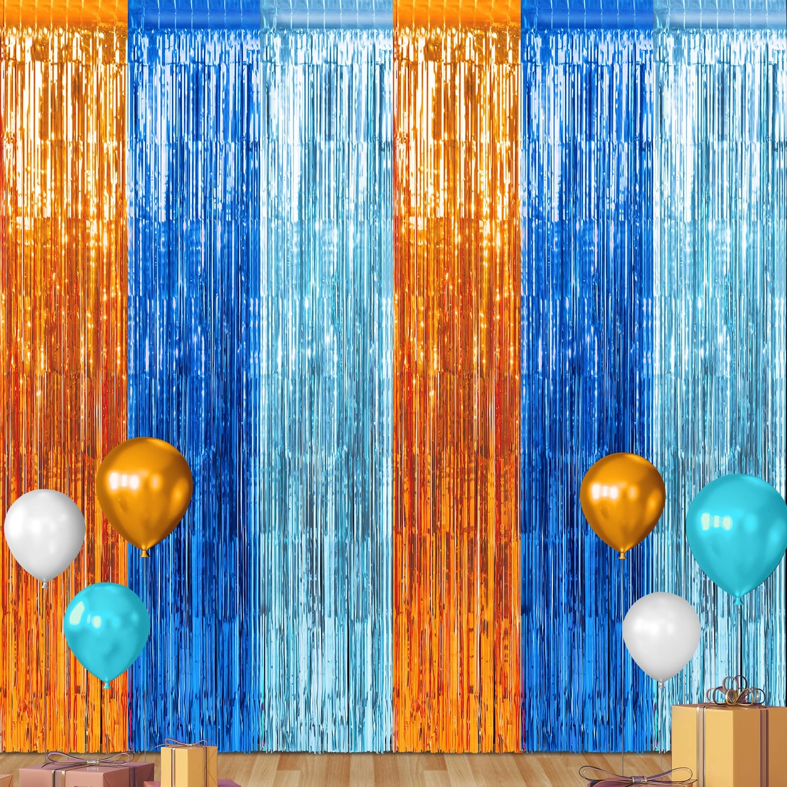 Foil Fringe Curtain - 3 Birthday Graduation Prom Wedding Pack