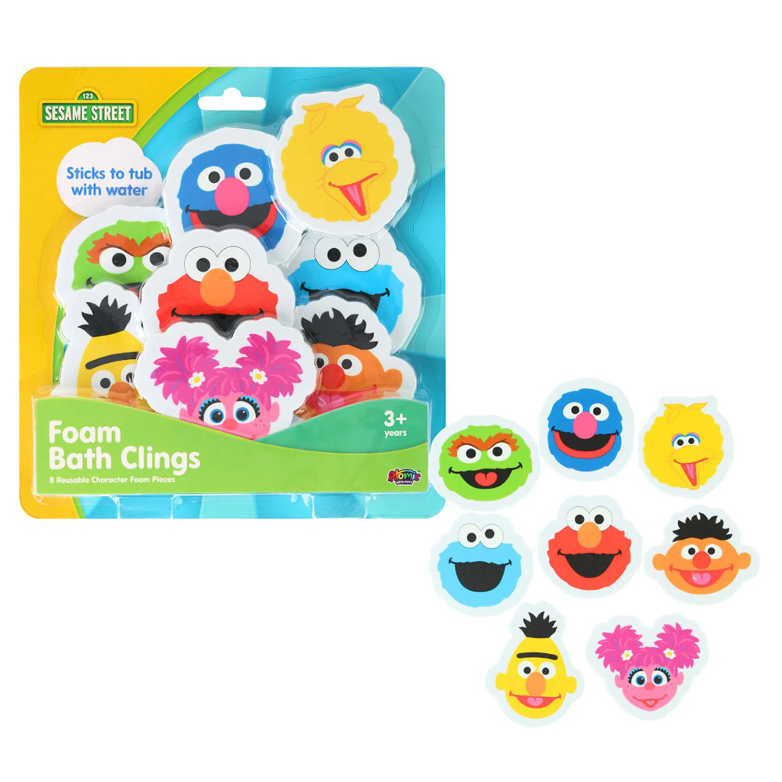 Foam Bath Clings Stickers - 8 Pcs Reusable