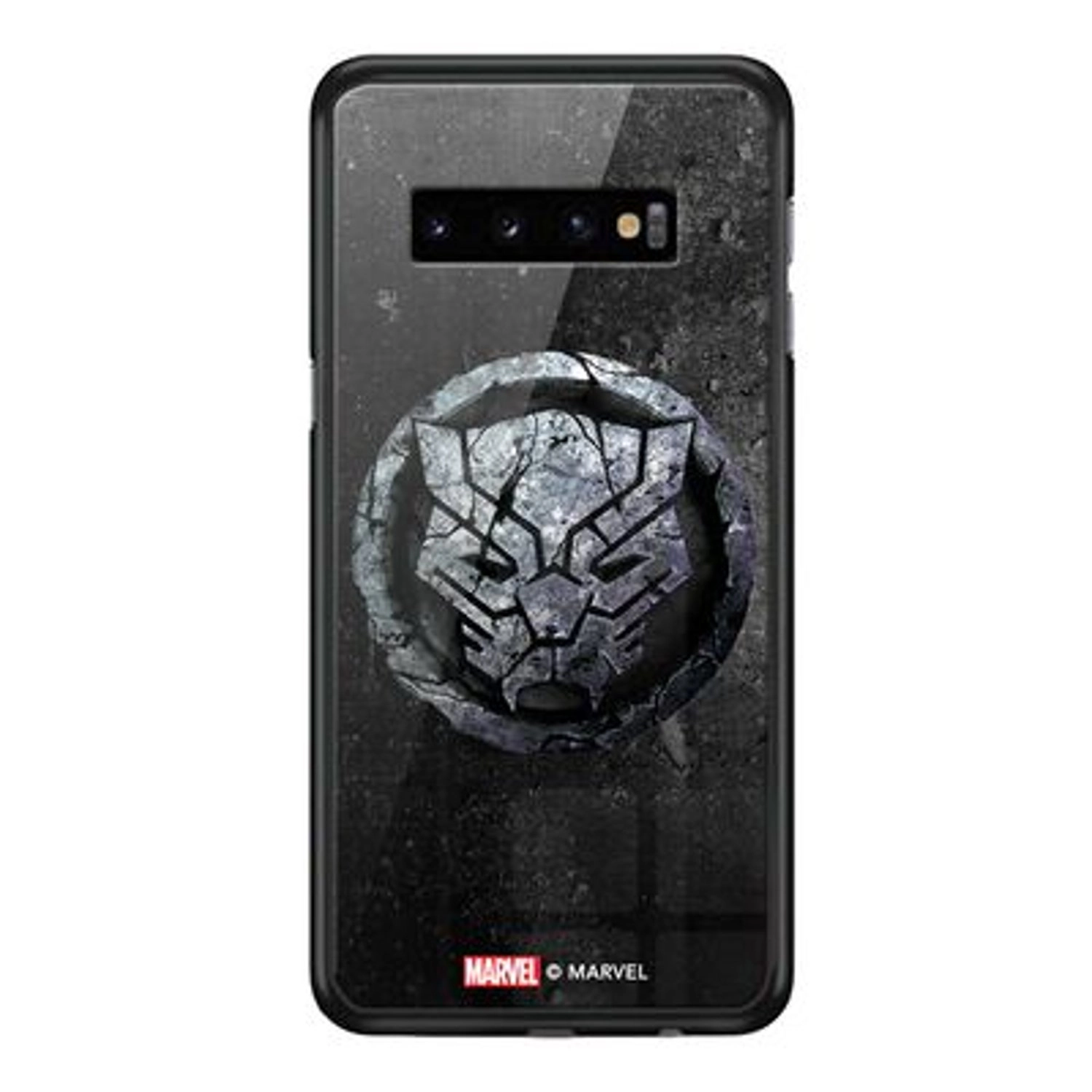 Black Panther Logo Back Case for Galaxy S10 Plus