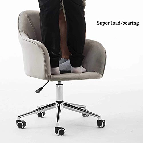 Velvet Task Chair - Adjustable Swivel Rolling Purple
