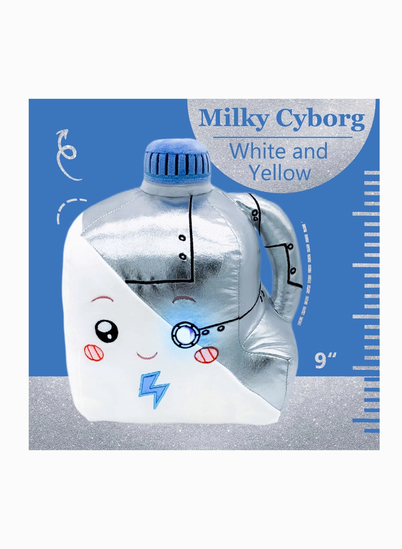 Milk Cup Cyborg Plush Toy 24 cm LED