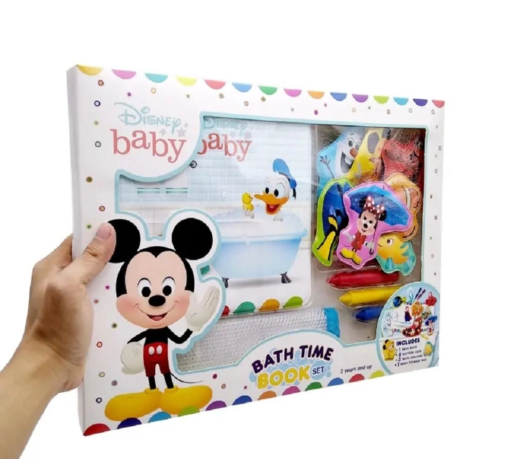 Mickey & Minnie Bath Time Deluxe Book Set - 6 Page 8 Suction Cup Toys 3 Bath Crayons