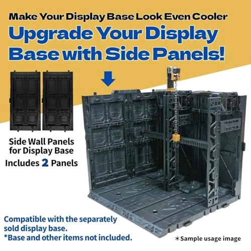 Plastic Model Display Items Set - 2 side wall panels and 2 alligator clips