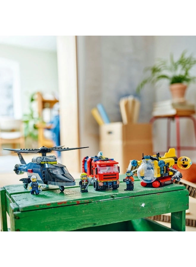City 3in1 Helicopter, Fire Truck & Submarine Remix (60462)