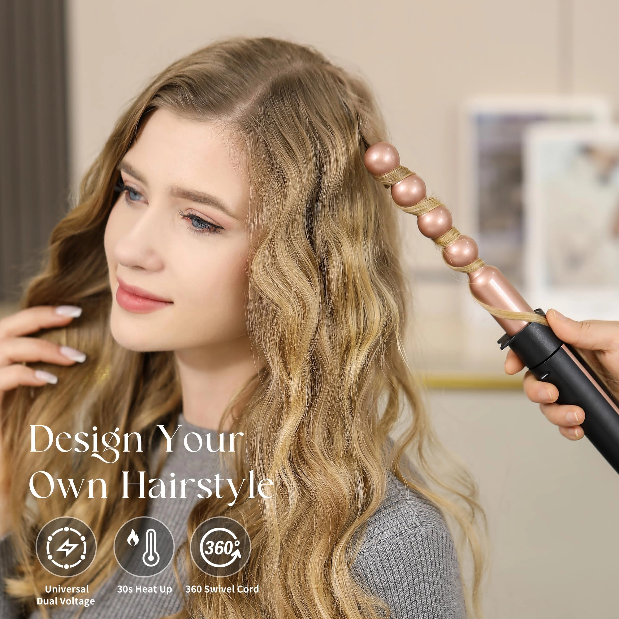 5-in-1 Curling Iron - 1.49inch 0.35"-1.25"