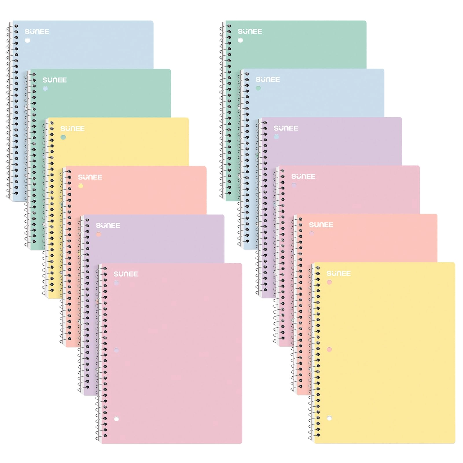 sunee Spiral Notebook 8" x 10-1/2" Spiral - Lined 70 Sheets