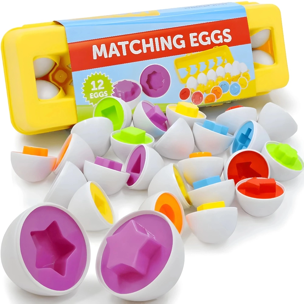 Shape Matching Egg Toy - 18 months+ 12 pieces