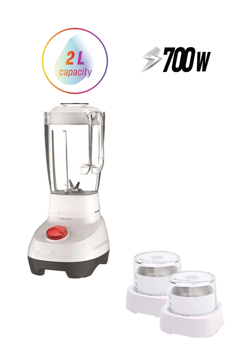 Moulinex SUPERBLENDER LM207 - Stainless steel blades Grinder and Grater Two speeds Pulse
