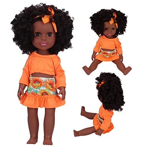 Baby Doll - 14 Inch African Orange and Yellow Flower Skirt