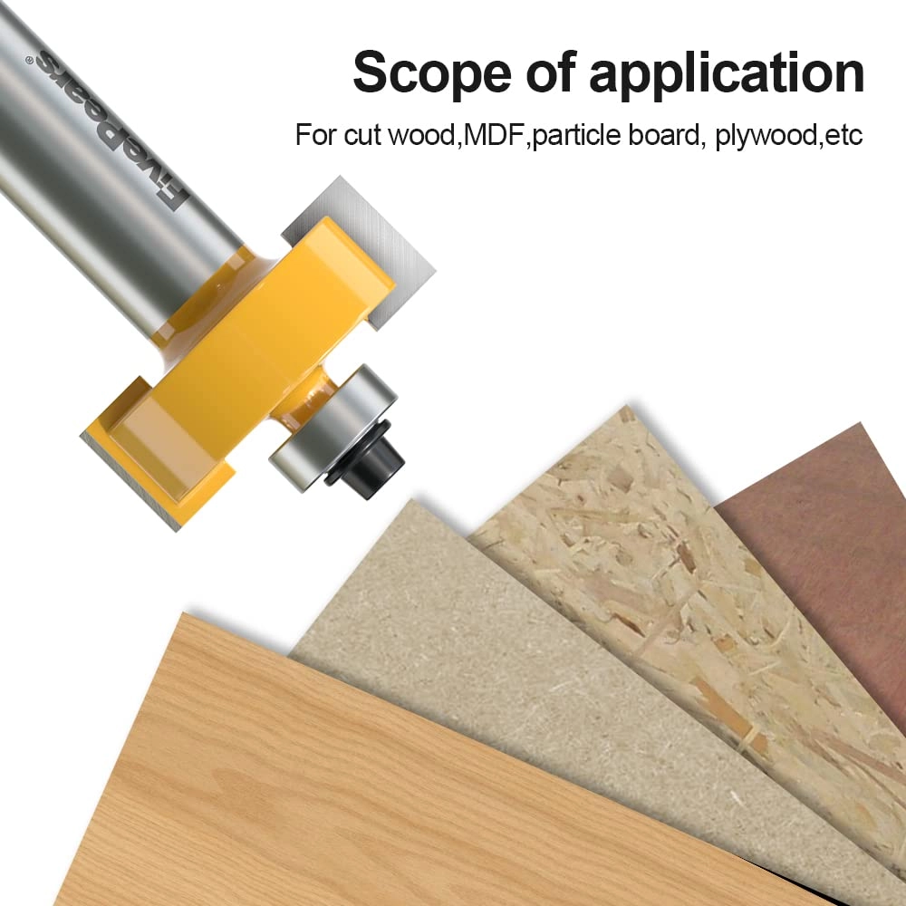 Rabbet Router Bit - 1/8" 1/4" 5/16" 3/8" 7/16" 1/2" 1/4 Inch