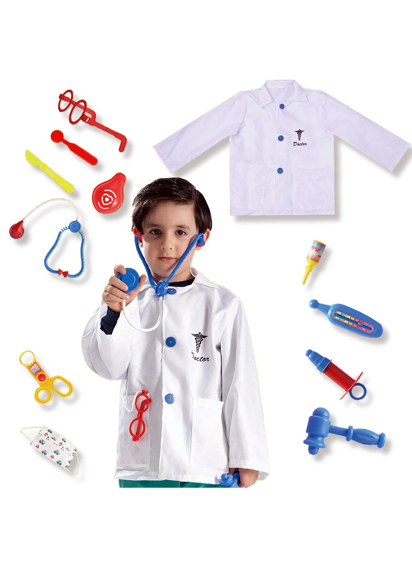 Kidwala Doctor Role Play Costume Set - 30 cm Doctor 1X 3+ Years