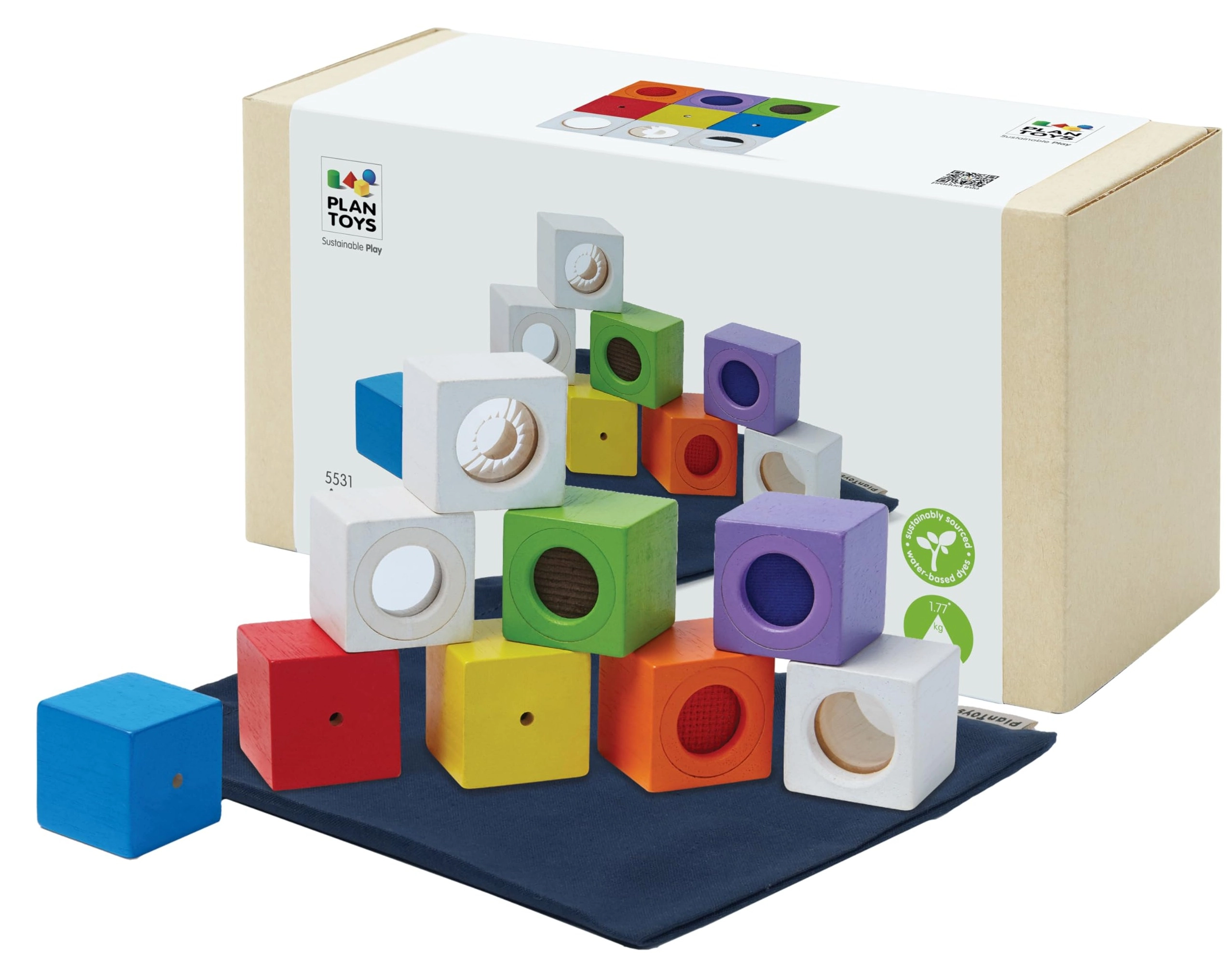 PlanToys ACTIVITY BLOCKS - 3 years and up 9 pieces