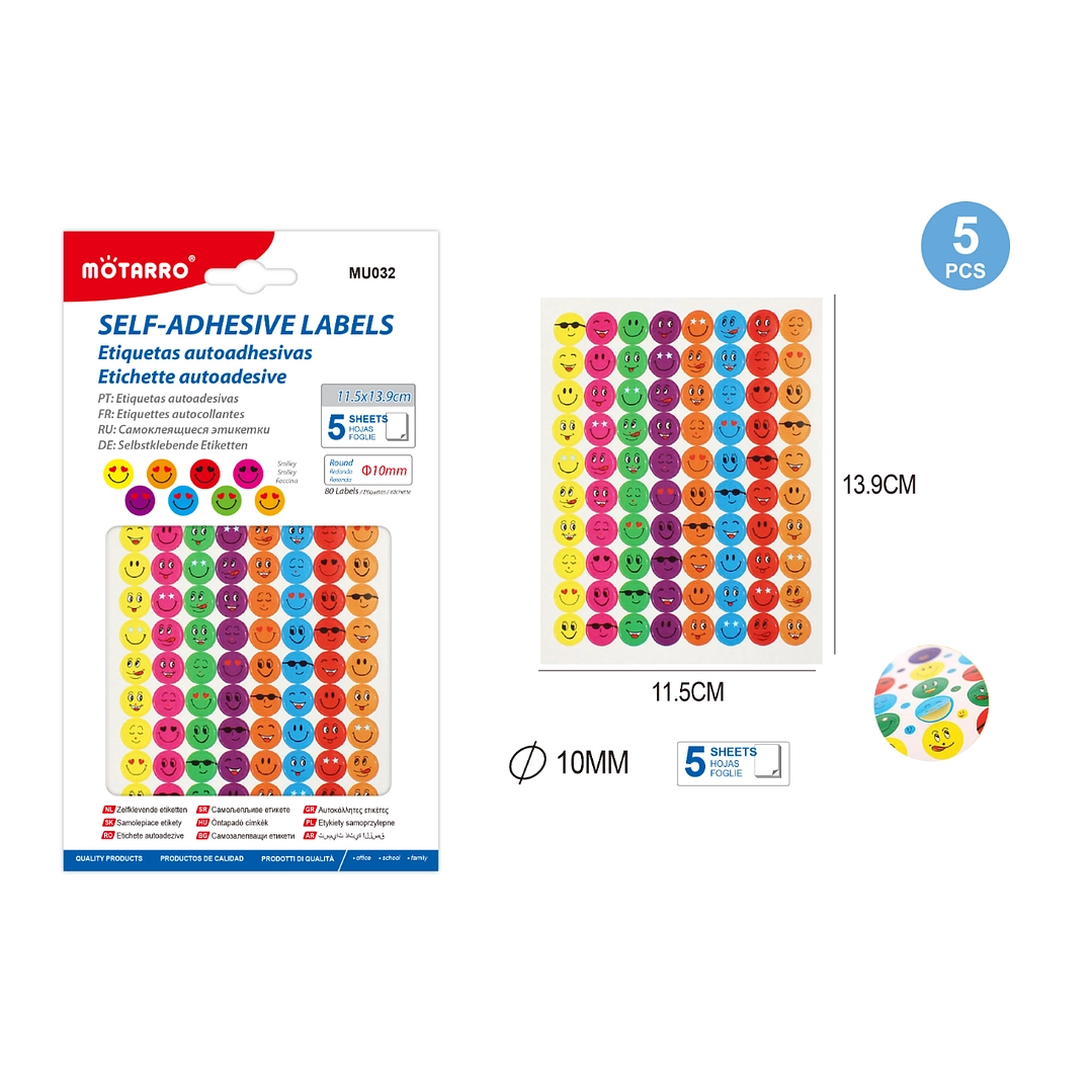 MOTARRO MU032 Self-Adhesive Labels - Pack of 2