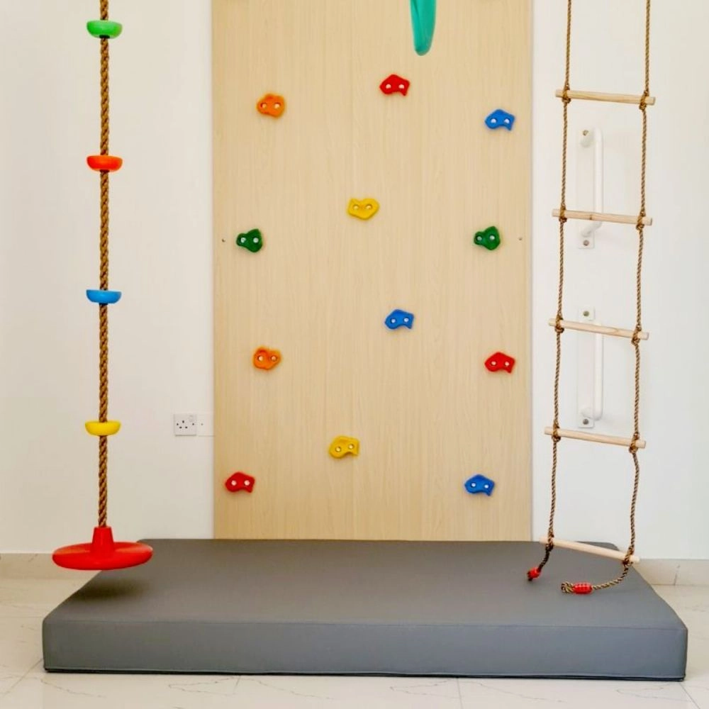 Rock Face Climbing Wall with Monkey Bars - 240 x 120 cm Suitable for 3 to 9 yrs