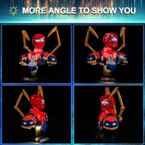 Light Kit for LEGO Marvel Iron Spider-Man Bust 76326 Set - LED USB